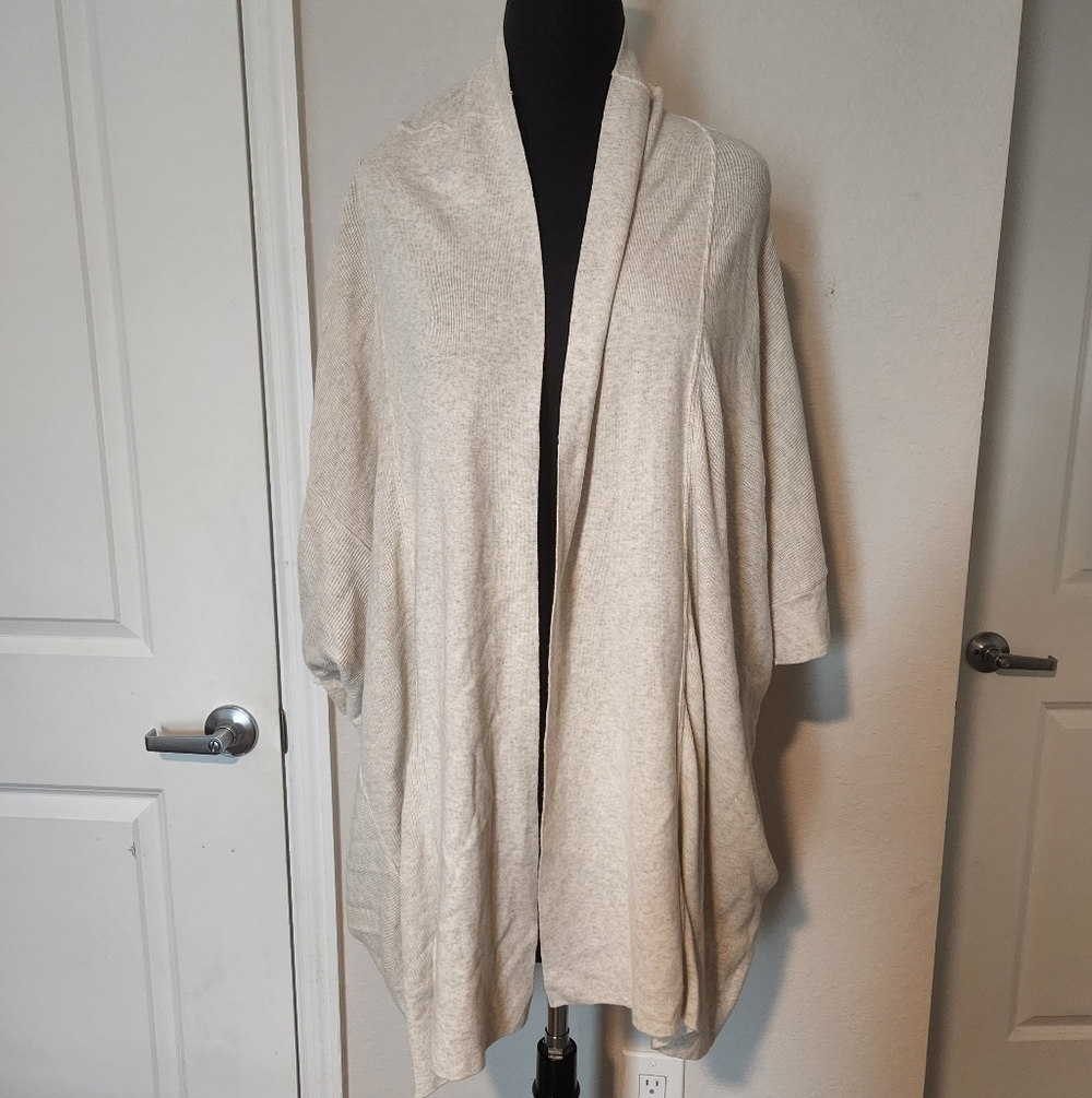Chic Beige Women's Poncho